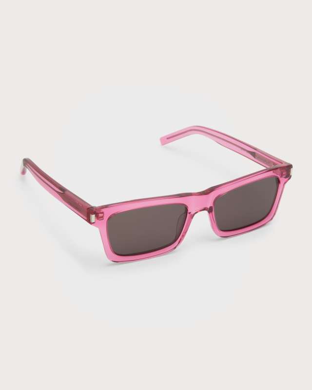 Betty Rectangle Semi-Transparent Acetate Sunglasses
